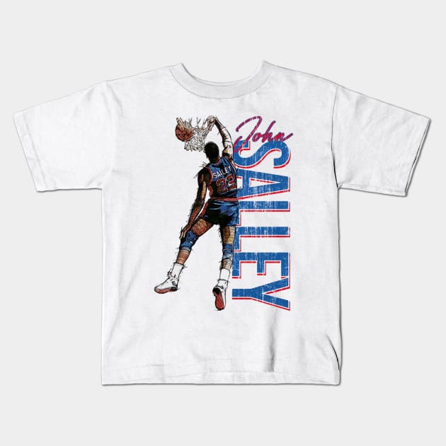 John Salley Detroit Slam Kids T-Shirt by MASTER_SHAOLIN